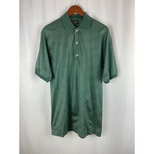 Vintage Bobby Jones Medium Golf Polo 100A% Cotton Pattern Preppy Made in Italy